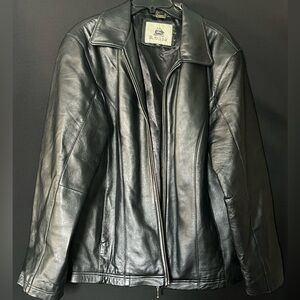 Burks Bay Classic Black Leather Jacket